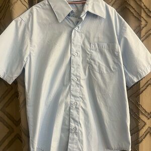French Toast Light Blue Short-Sleeve Button-Down Shirt